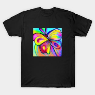 Butterfly - Bright Rainbow Colors T-Shirt